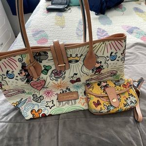 RARE Disney Dooney & Bourke tote and cute clutch